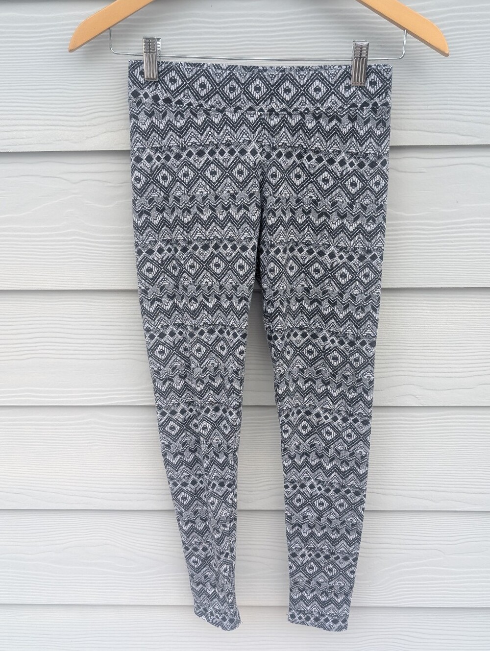 American Eagle Leggings Size S Gray Cotton Athleisure Elastic Waist Boho Summer